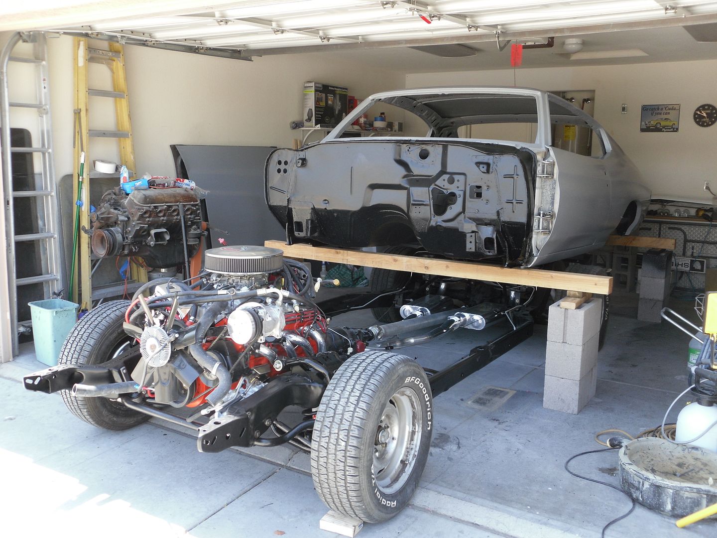 Body alignment marks and lifting body on a 71 Chevelle Tech